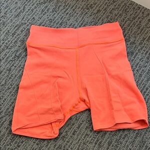 Women's Orange Biker Shorts